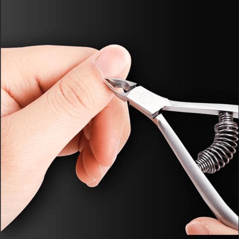 Sharp Manicure Cuticle Nippers Spring 5-6mm Professional Cuticle Cutter Nail Clipper Trimmer Pedicure Pliers Cuticle Scissors
