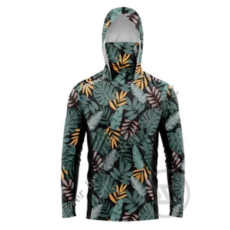 Mens Lightweight Quick-Dry Fishing Hoodie Breathable Outdoor Angling Top