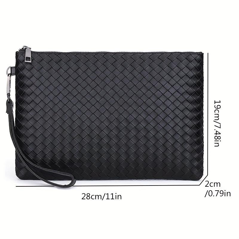 

Мужской повседневный черный клатч, большой кошелек с отделениями для карт, деловая сумка для офиса и отдыха, чехол для хранения мобильного телефона и ID чёрный