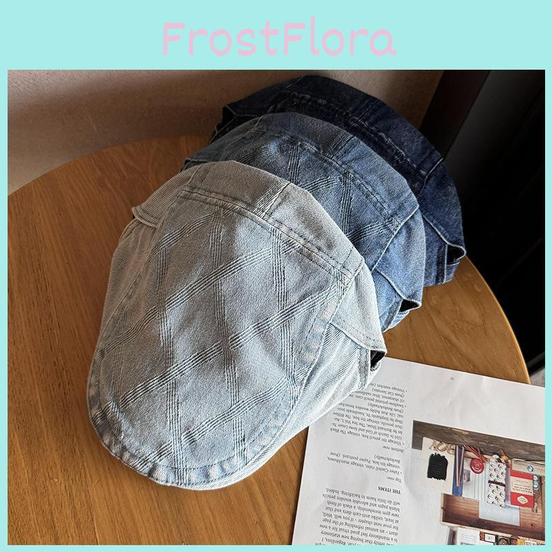 Retro Solid Simple Color Striped Neutral Casual Beret For Autumn And Winter