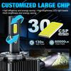 2 Stück 60000Lm 130W D1S D3S D2S D4S LED-Scheinwerferlampen 6500K Weiß D1R D2R D3R D4R Auto Turbo Licht mit dualem Kupferrohr-Lampenkörper