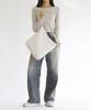 Green Stuff Simple Shopper Bag 62 Ethnic Fringe - Ivory