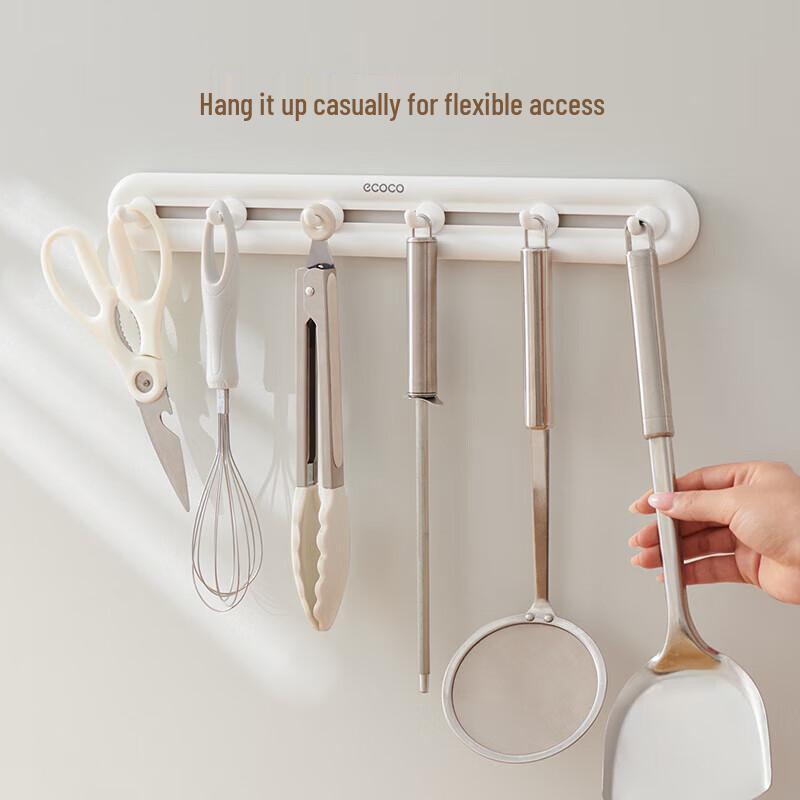 YIKOKO Sliding 6-Hook No-Drill Hanger