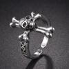 1 STuks Punk Vintage Zwart Grote Open Kruis Ring Voor Vrouwen Feest Sieraden Mannen Trendy Gotisch Goud Zilver Kleur Vinger Ringen Anillo