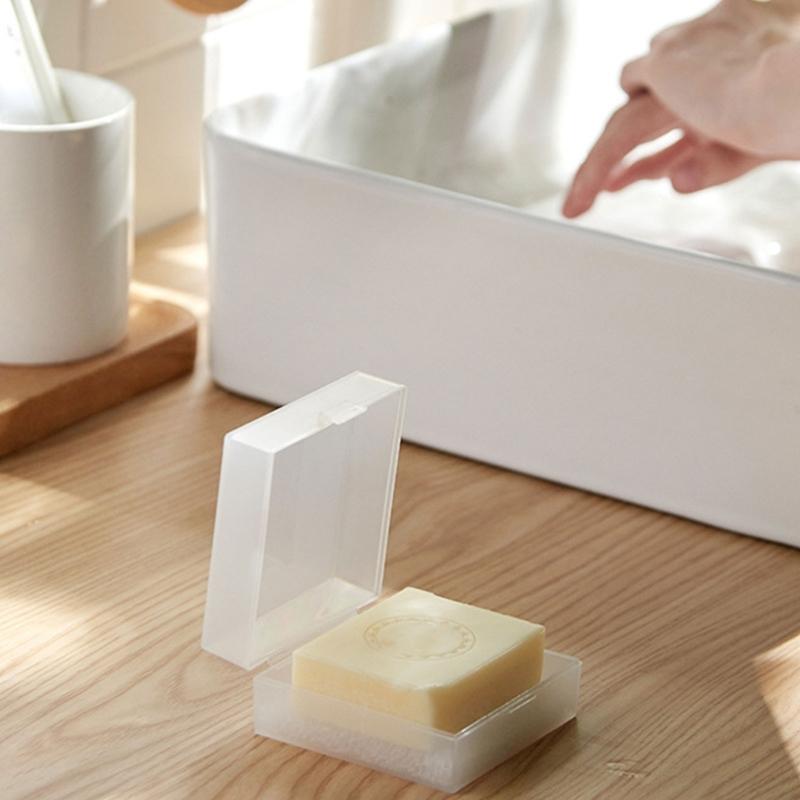 1set/3pc Soap Dish Soap Holders With Sponges Insert, NonSlip Travel Soap Case For Camping Gym Bathroom Storage Box