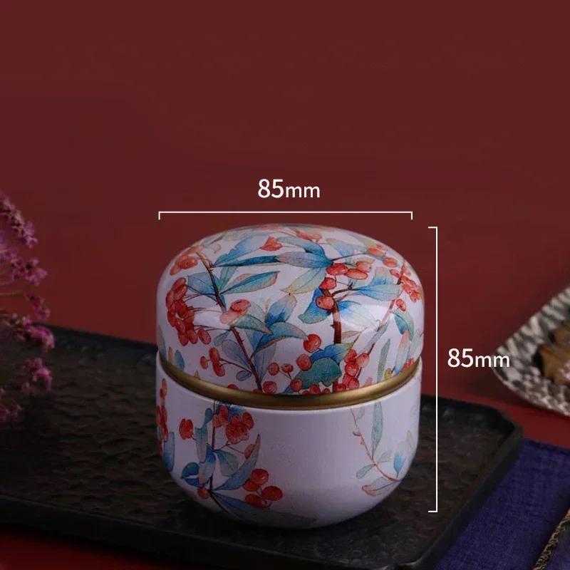 Tea Caddy Mini Portable Storage Boxes Candle Cans Tea Box Containers Snacks Coffee Candy Small Sealed Jars Tin Packaging Teaware
