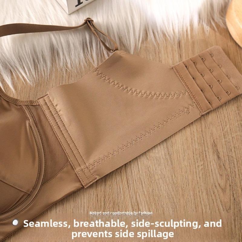 Women's Spring and Summer Sexy Thin Style Gather Together The Auxiliary Milk No Trace Comfortable Adjusted Underwear