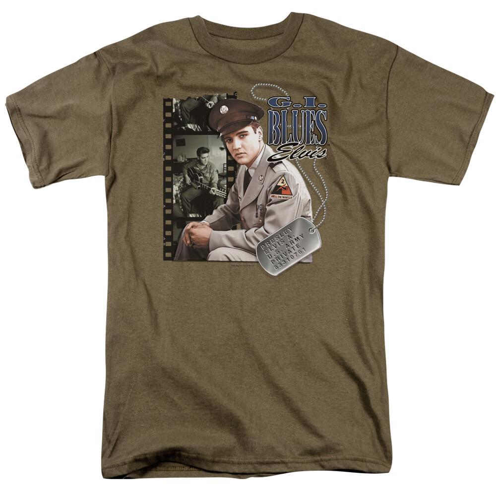Elvis Presley GI Blues T Shirt Mens Licensed The King Tee Safari Green M