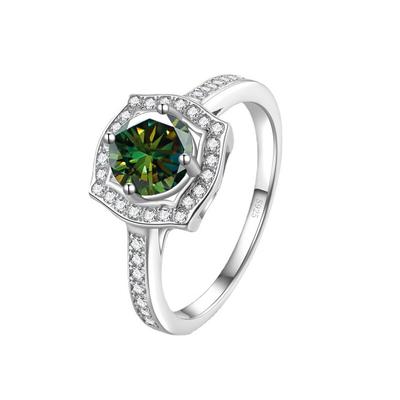 Anello nuziale alla moda in argento sterling S925 da 1 ct 2 ct D-COLOR Gioielli in moissanite per le donne Certificato GRA Dimensioni ridimensionabili