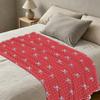 Printed Flannel Blanket Bow Collection, Soft Skin-Friendly Plush Throw, Cozy Warm Home Decor for Christmas & Halloween