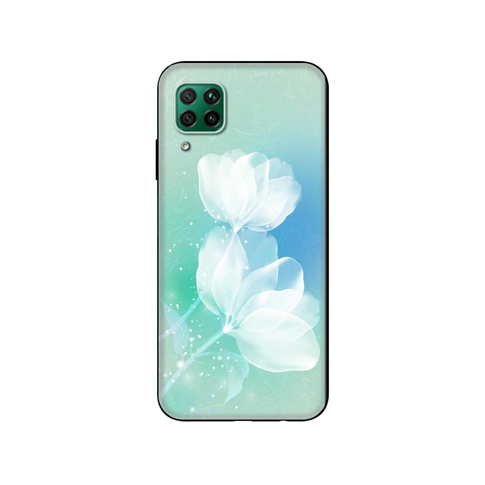 Black Tpu Case For Huawei P30 Lite P30 Pro P40 Case For Huawei P40 LITE E P Smart 2020 Case Cover Orchid Flowers Colorfu