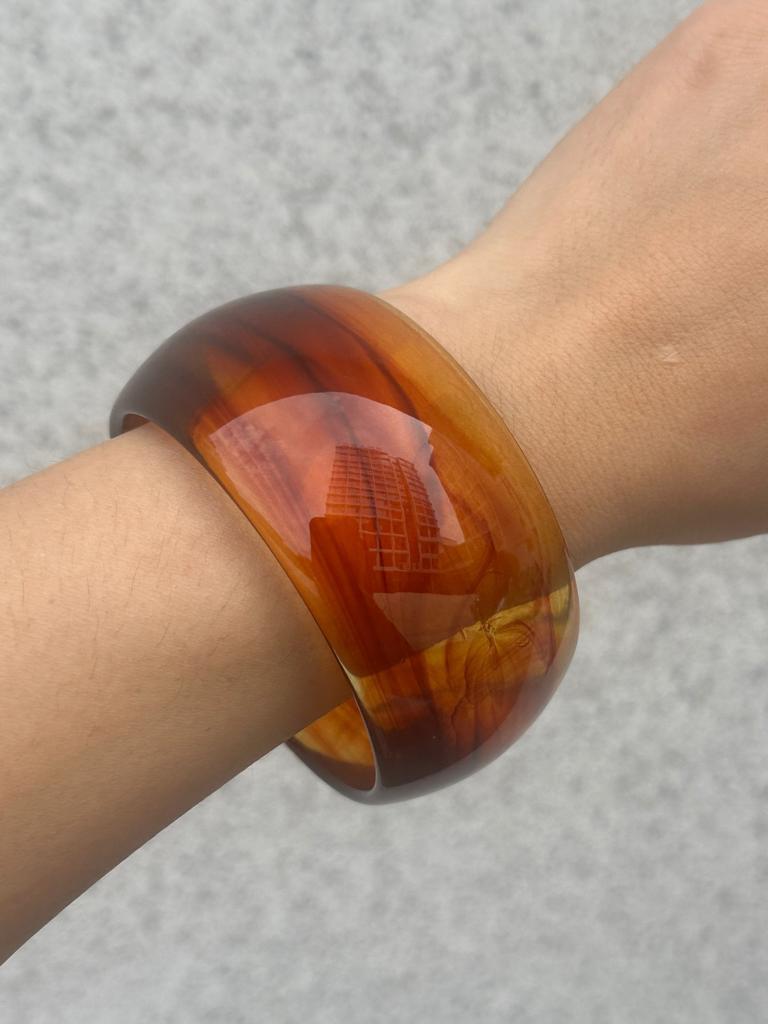 Irregular Exaggerate Resin Acrylic Chunky Wide Bangles for Women Exaggerated Geometric Metal Charm Bracelets Party Jewelry Gifts