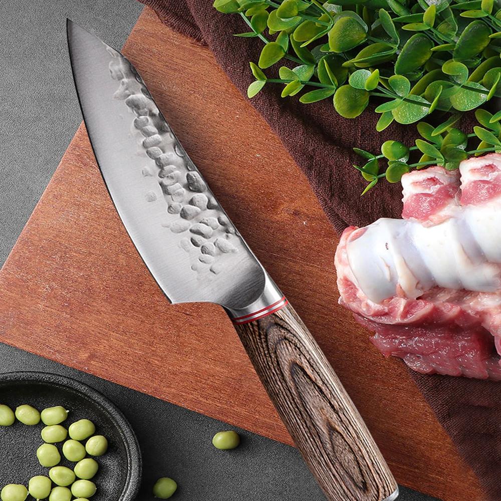 Stainless Steel Boning Knife Kitchen Hand Forged Wooden Handle Butcher Knife Meat Cutting Fish Cutting Knife Household Kitchen Accessories