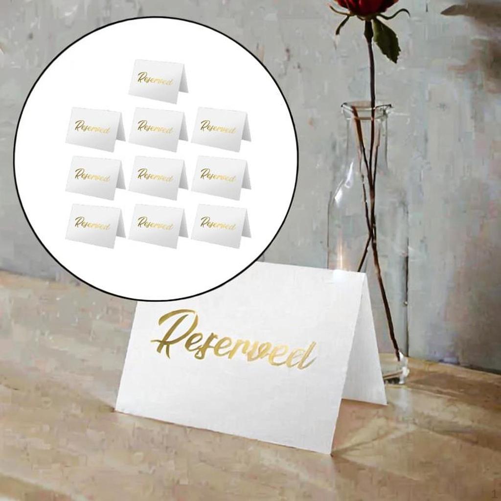 10 Pieces Reserved Table Card Cardstock Multipurpose Portable Placeholders Place Cards for