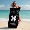 proof beach towel with Sam and Colby pattern - soft,absorbent,quick-drying,machine washable - perfect for swimming,camping,bathing