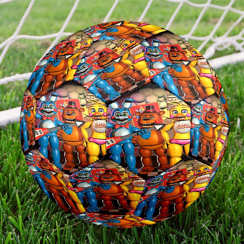 Five Nights at Freddy's Print Size 5 Soccer Ball, Standard Match Football for Sports Game and Team Practice, Ideal Gift for Soccer Fans