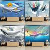 Cartoon Whale Comic Decorative Tapestry Home Wall Living Room Office Decorative Tapestry