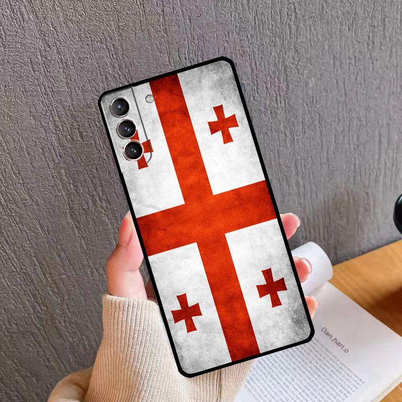 Georgia Flag Case For Samsung Galaxy S21 S20 FE S22 S23 Ultra Note 20 S8 S9 S10 Note 10 Plus Cover Shell