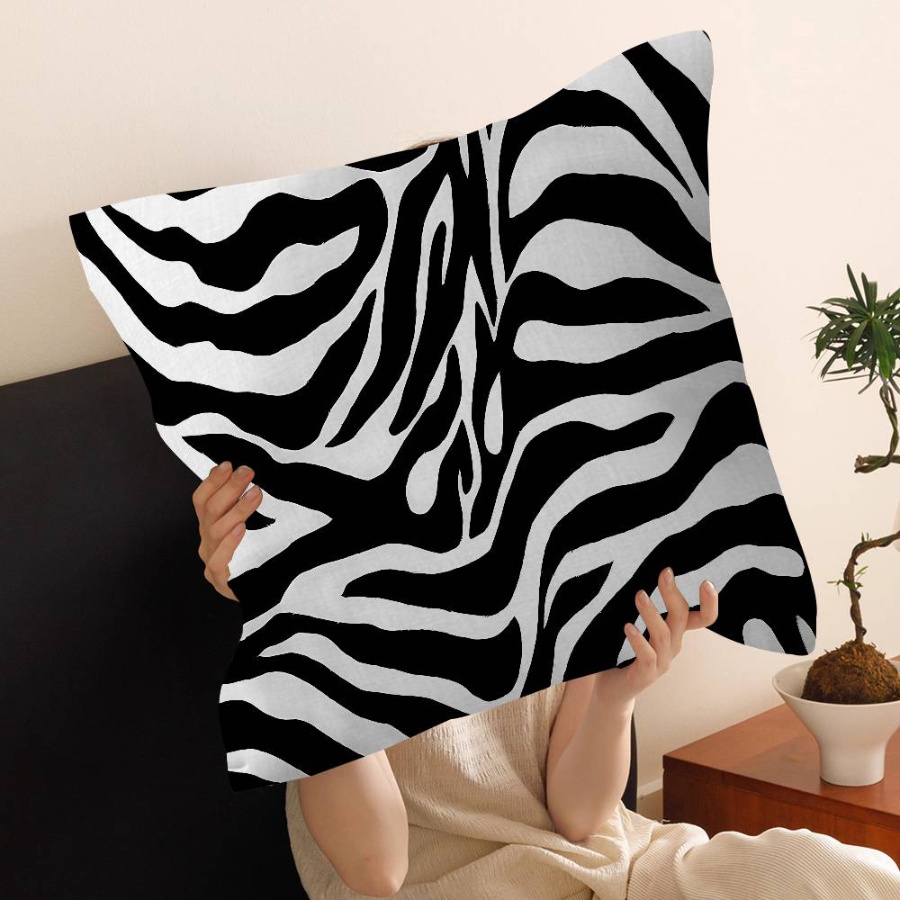 Bedruckter Zebra-Kunst-Kissenbezug Sofakissenbezug Heimzimmerdekoration Kindergeschenk