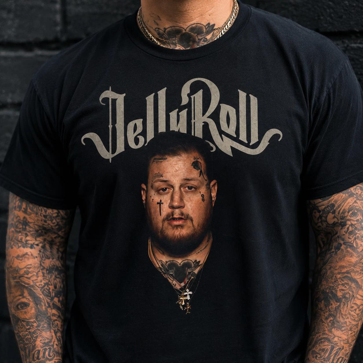Jelly Roll American Singer Graphic T Shirt 2XL