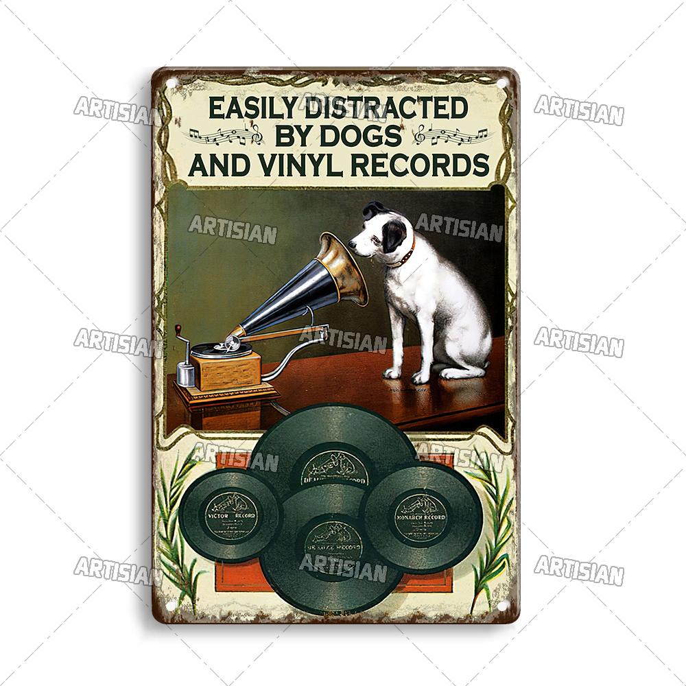 Artisian Music Metallschild Vinyl Blechposter Instrument Dekorative Platte Wanddeko Garage Bar Pub Club Hotel Café Küche Zuhause