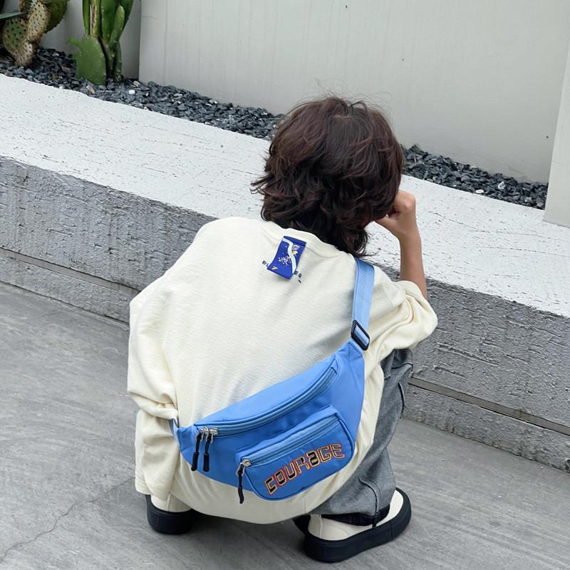 Trendy Boys Mini Crossbody Bag For Kids With Stylish Embroidered Letters Cotton Lining