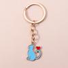 Lovely Enamel Duck Keychain Rings for Women Men Handbag Pendant Cartoon Animal Key Rings Car Key Holder DIY Jewelry Gift