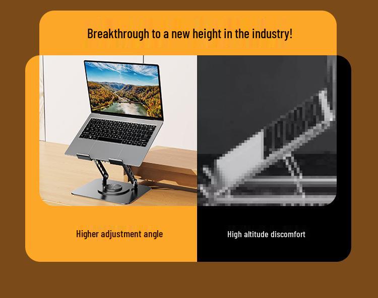 Universal Portable Laptop Stand - Carbon Steel, Non-Slip Silicone, Folding Aluminum Alloy Design