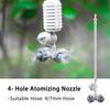 4/7mm Hanging Irrigation Cross Atomizing Nozzle, Drip Irrigation Garden Greenhouse Indoor Humidifier with Valve Anti-Drip Nozzle