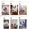 Colorful Fairy Butterfly Wing Earrings Slayer Demo Kimetsu No Yaiba Kochou Shinobu Insect Earrings Clips Women Girl Jewelry