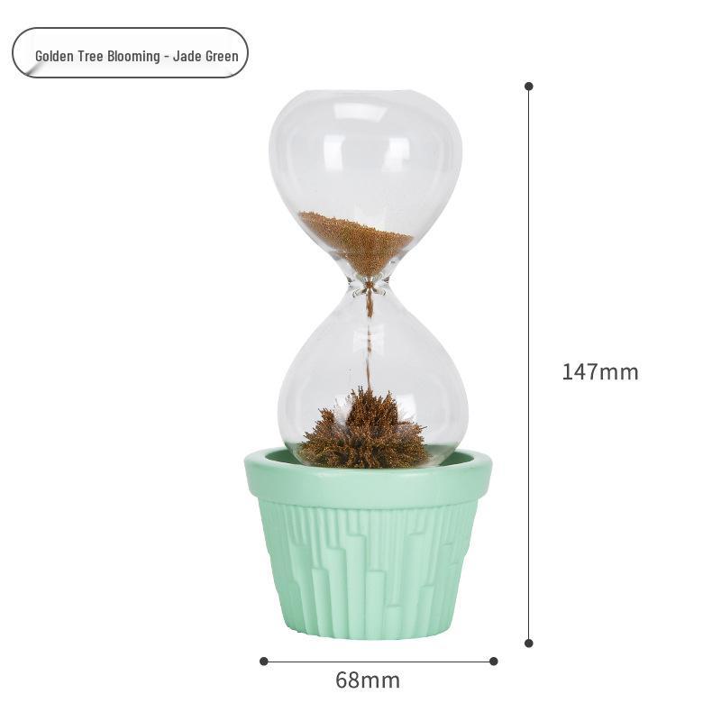 Magnetic Glass Hourglass Timer Ornament - High-End Mini Sand Flow Design