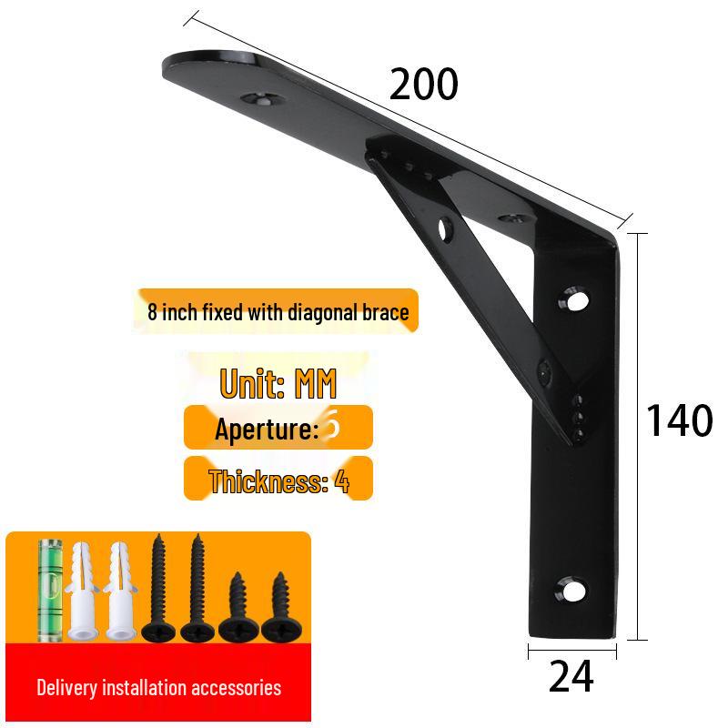 Stainless Steel Wall-Mounted Tripod Bracket for Load-Bearing Support and Partition Fixing