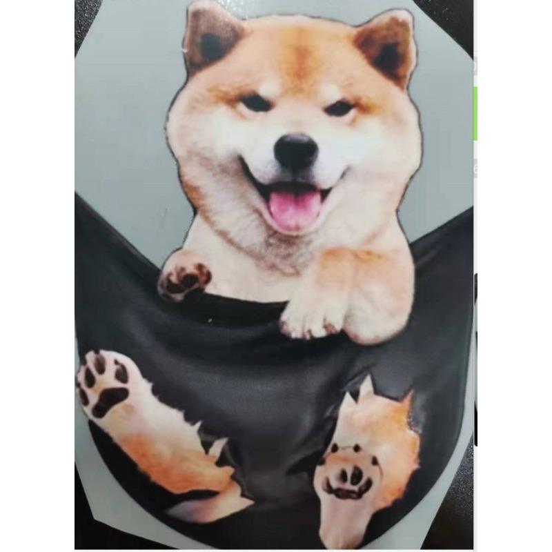 

Летние футболки с короткими рукавами и круглым вырезом из чистого хлопка с принтом 2D Earth Dog, черные, мужские S