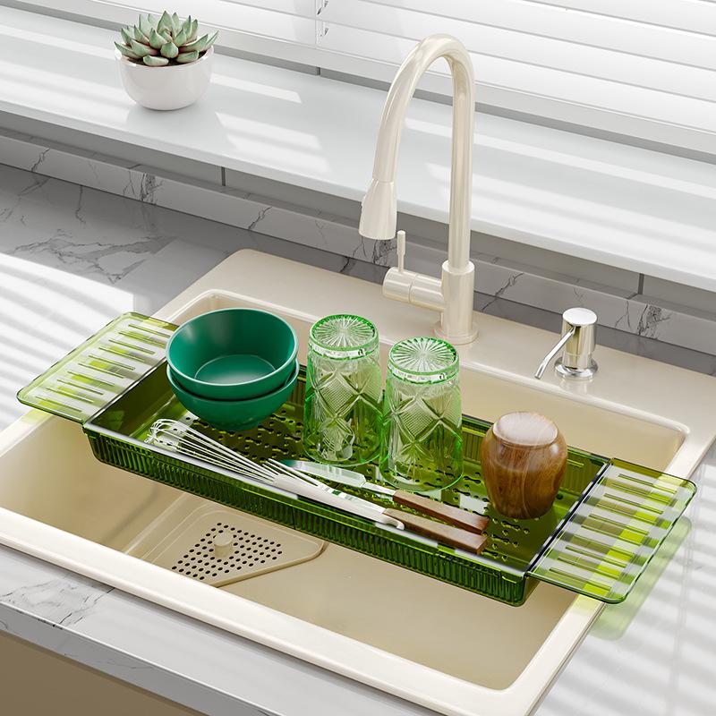 Quick Drainage | Universal Adjustable Bath Rack for Books, Wine & Towels | Bamboo/Acrylic Home Spa Organizer