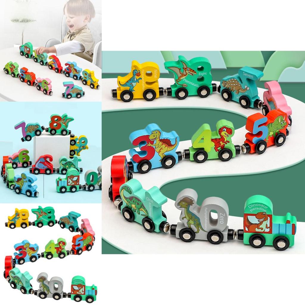 Magnetische Dinosaurier Zahlenzug Spielzeug für Kinder Lernen und Kognitive Entwicklung