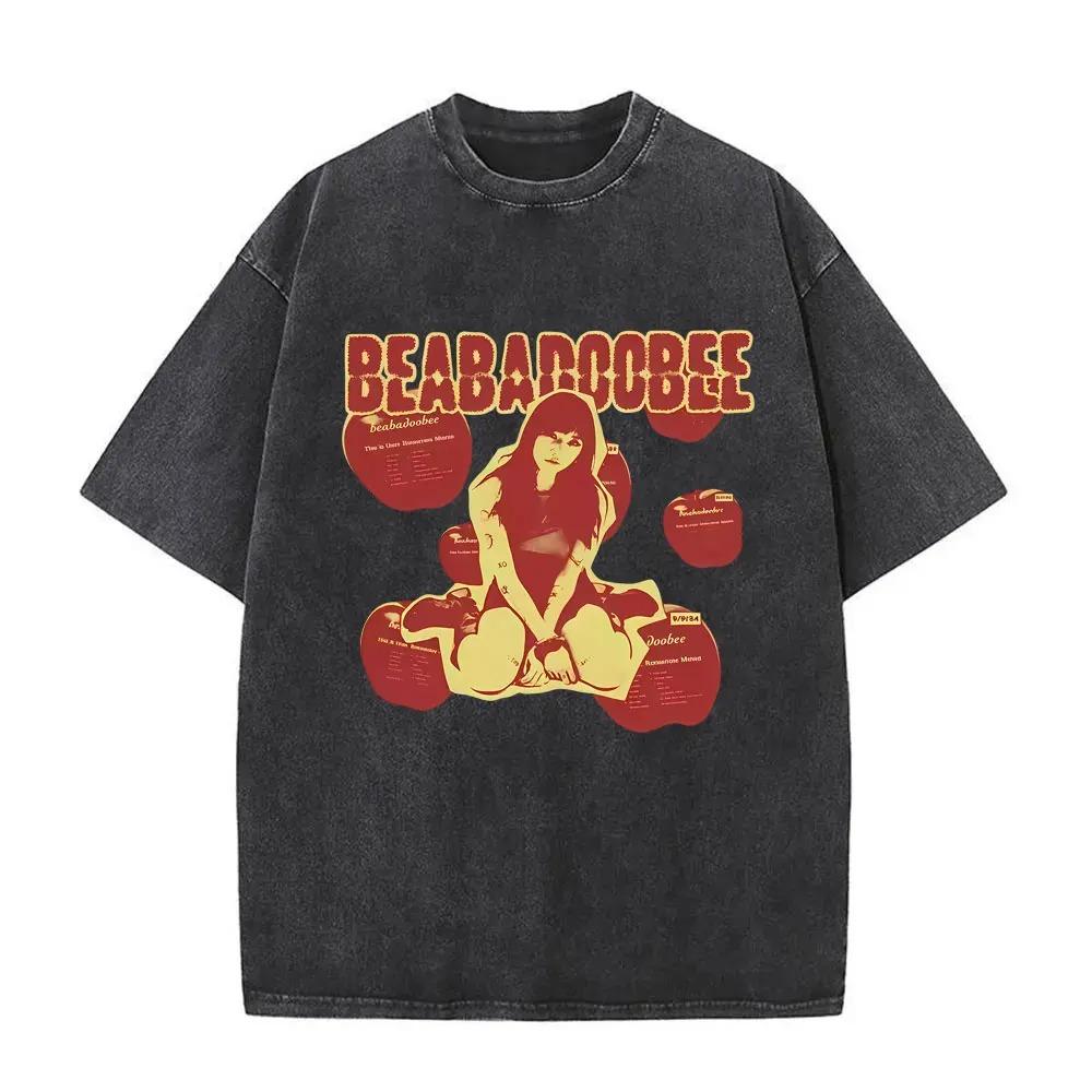 Hot Sale Singer Beabadoobee Graphic Print TShirt Men Women Vintage Washed Cotton Streetwear Fashion Oversize Top Summer New Top