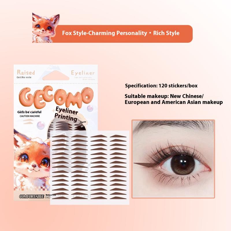 120Pcs Eyeliner Seal Sticker Water Resistant Sweat Resistant Fitting Swollen Eye Blister Adjusting Eye Eyeliner Patch