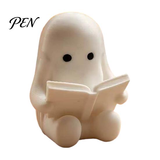 Small Flat Surface Decor Halloween Ghost Figurine, 3D Printed Cute Rock Statue, Mini Sculpture Funny Coffee Table Centerpieces Shelf Mantel Ornaments