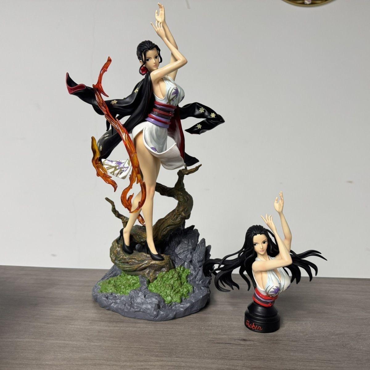 

New 38cm One Piece Anime Figures Nico Robin Figure 2 Heads Action Figurine Collect Desk Decoration Ornament Birthday Toys Gifts