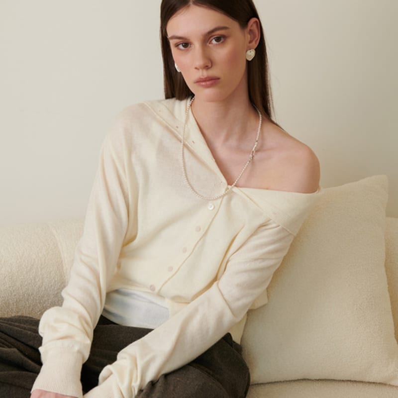 cotoit Knot Point Pearl Necklace Long(4mm)