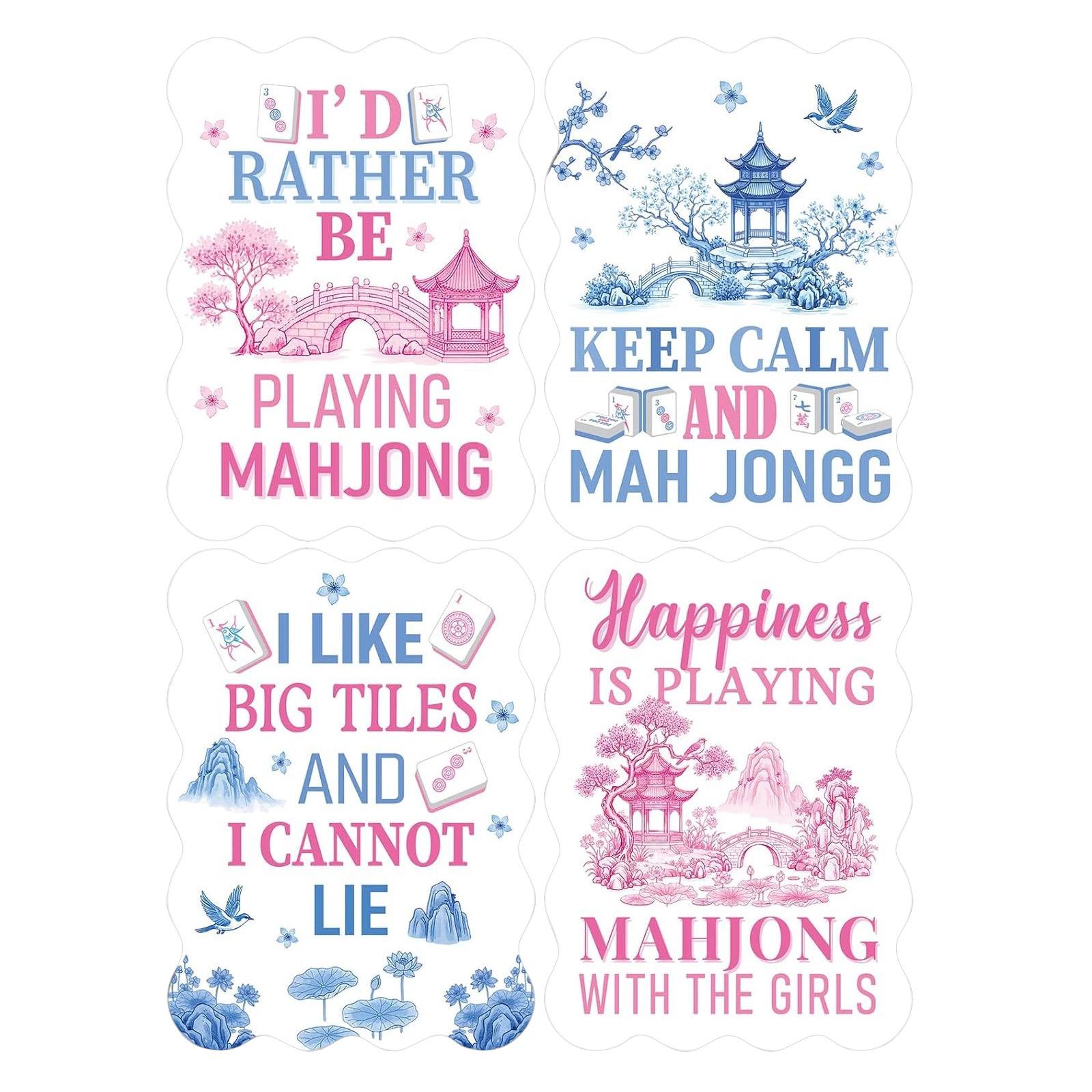 4pcs Mahjong Shuffle Cards Set Mahjong Game Accessories Card Holders Mahjong Tile Shuffler Tool for Easy Mixing and Organizing Mahjong Tiles One Size