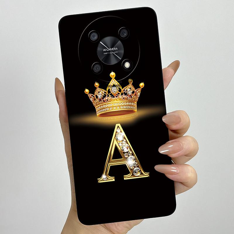 For Huawei Nova Y90 (CTR-LX2) / Nova Y91 (STG-LX1) Fashion Initial Letter Couple Phone Case Soft Silicone TPU Protective Casing