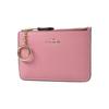 Coach Key Case 13 Solid Color Letter Logo Zipper Pebble Grain Leather Wallet Key Pouch Women Wallets Pink C7957G-IMOUS