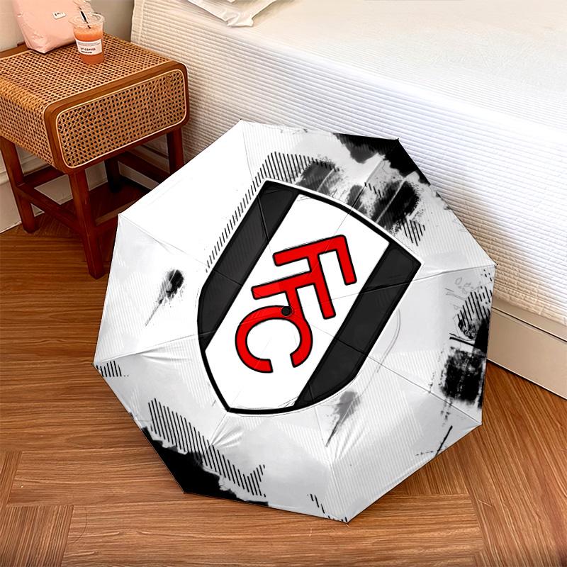 Fulham Football Club  Pattern, Automatic Folding Umbrella, Portable and Foldable Design, 8 Ribs, a Christmas or Birthday Gift.