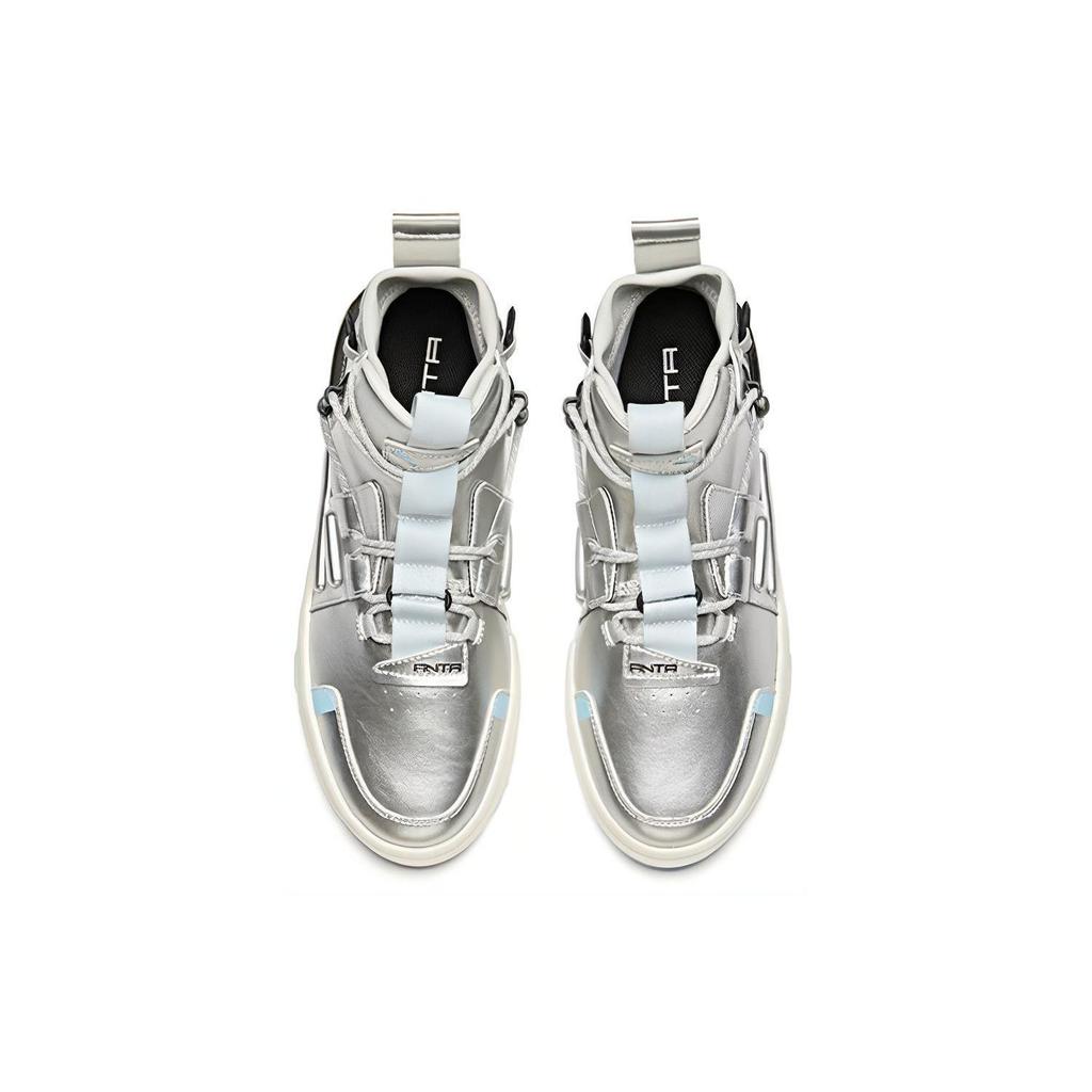 ANTA Skateboard Shoes Men's High top Silver White 11948098S-2