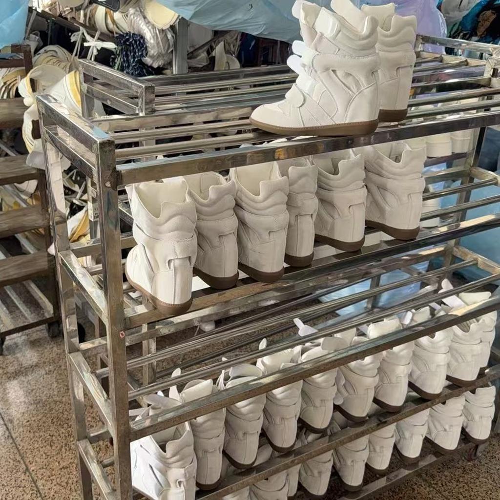 Klassische, großartig aussehende High-Top-Schuhe für Damen, Echtes Leder, Neu, Vielseitig, Sport- und Freizeitschuhe im Retro-Stil mit Klettverschluss