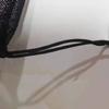 Durable Multi Purpose Drawstring Storage Pouch Bag Nylon Black Laundry Bag Breathable Mesh Pouch Travel Outdoor Activity Pouch