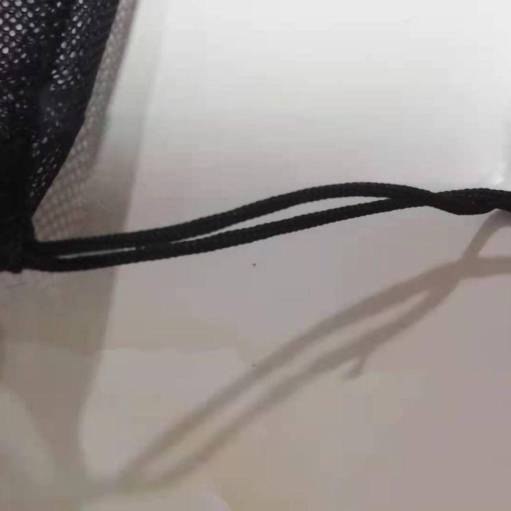Durable Multi Purpose Drawstring Storage Pouch Bag Nylon Black Laundry Bag Breathable Mesh Pouch Travel Outdoor Activity Pouch
