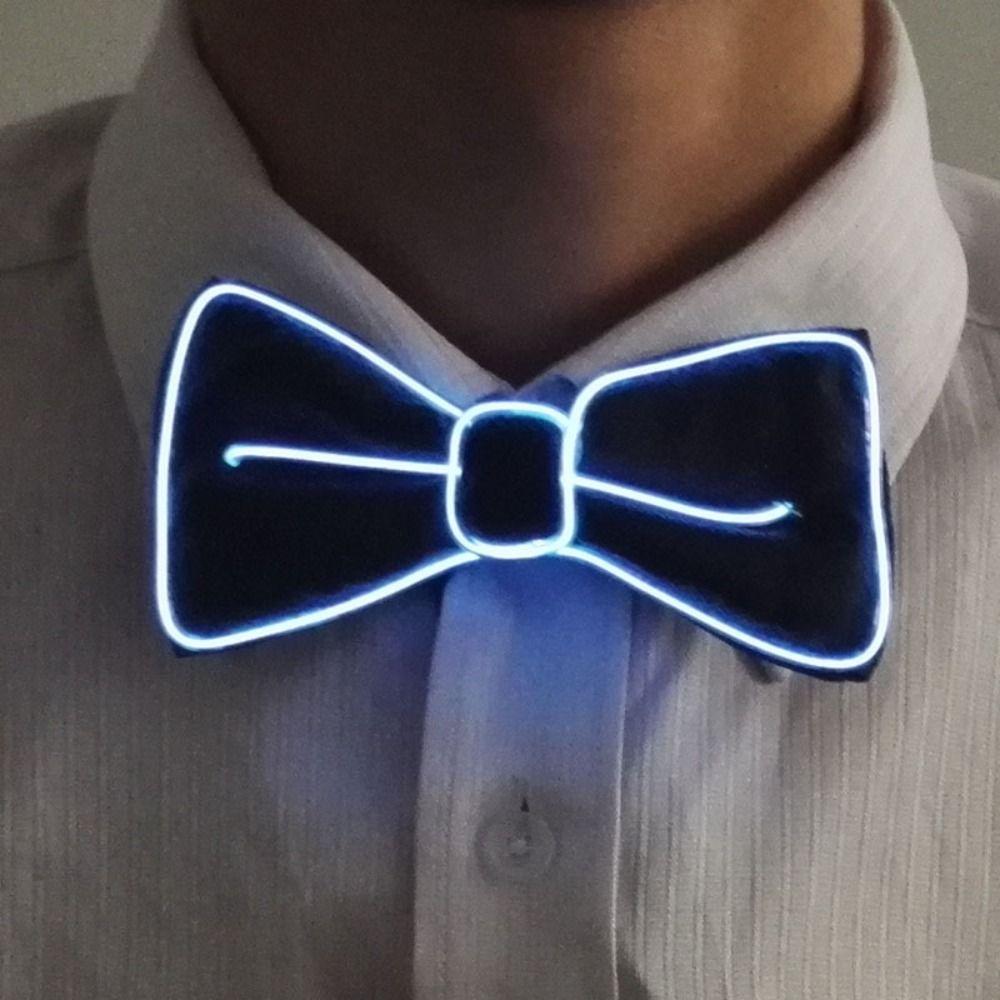 10 Colors Luminous Colored Ties EL Wire Stage Prop Clothing  Party Halloween Christmas