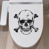 Fun-m184 Черно-белый эскиз Хэллоуин Череп Главная Ванная комната Украшение ванной комнаты Наклейка на туалет